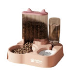 TaraPet 2.3L Automatic Dry Food Feeder and 1.3L Water Dispenser Set Feeding System