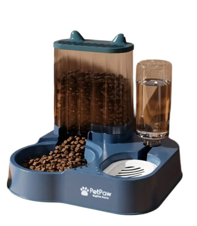 TaraPet 2.3L Automatic Dry Food Feeder and 1.3L Water Dispenser Set Feeding System