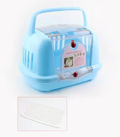 TaraPet Pet Travel Carrier Ventilation Hard Sided Cat Carrier Airplane Air Box for Cats and Kitten (Blue)