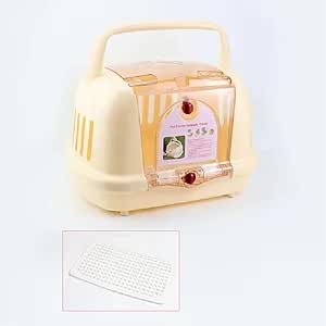 TaraPet Pet Travel Carrier Ventilation Hard Sided Cat Carrier Airplane Air Box for Cats and Kitten (Beige)