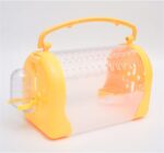 TaraPet Hamster Carrier Cage Pet Outgoing Cage Pouch Rat Guinea Pig Travel Transport (Yellow)