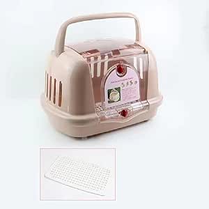 TaraPet Pet Travel Carrier Ventilation Hard Sided Cat Carrier Airplane Air Box for Cats and Kitten (Brown)