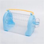 TaraPet Hamster Carrier Cage Pet Outgoing Cage Pouch Rat Guinea Pig Travel Transport (Blue)