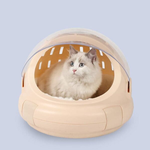 TaraPet Fully Enclosed Rounded Cat Litter Box with Cat Mats