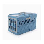 TaraPet Collapsible Portable Dog Cat Crate Pet Carrier Cage (Blue