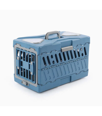 TaraPet Collapsible Portable Dog Cat Crate Pet Carrier Cage (Blue