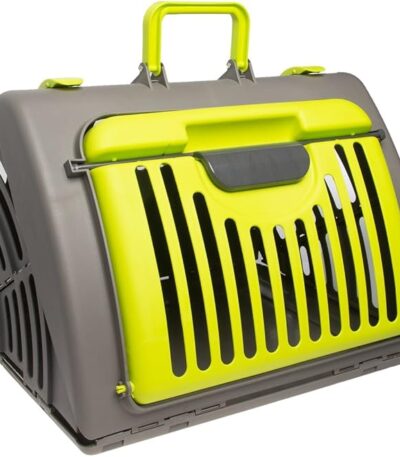 TaraPet Triangular plastic cat carrier travel carrier collapsable and easy to use 45x35x30cm 500g