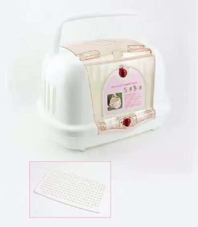 TaraPet Pet Travel Carrier Ventilation Hard Sided Cat Carrier Airplane Air Box for Cats and Kitten (White)