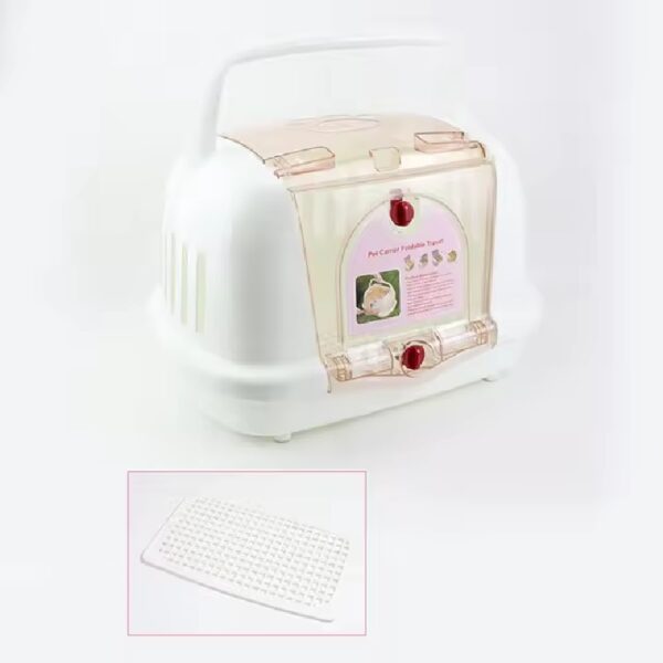 TaraPet Pet Travel Carrier Ventilation Hard Sided Cat Carrier Airplane Air Box for Cats and Kitten (White)