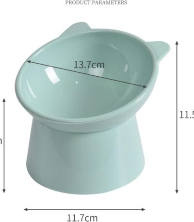 tilted anti vomiting pet feeder with diagonal neck protection