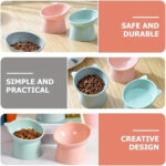 non slip plastic dog and cat food/water bowl (Pink)