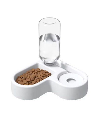 TaraPet 2-in-1 Corner Shaped Automatic Pet Feeder & Water Dispenser - Convenient Food and Hydration Station for Cats