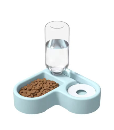 TaraPet 2-in-1 Corner Shaped Automatic Pet Feeder & Water Dispenser - Convenient Food and Hydration Station for Cats