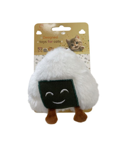 TaraPet Food Shape Catnip Plush Toy for Cats (Onigiri)