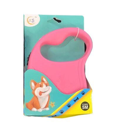 TaraPet 5M Retractable Leash for Dogs Pink color