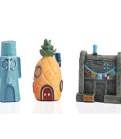 Tankii Aquarium Decor Ornament 3 in 1 House