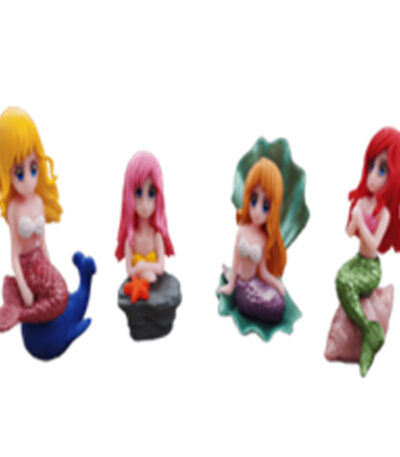 Tankii Aquarium Decor Ornament 4 in 1 Mermaid