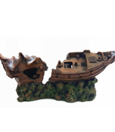 Tankii Aquarium Decor Ornament Broken Ship