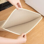 Washable And Reusable Cat Toilet Mat For Indoor Cats (Khaki