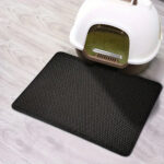 Washable And Reusable Cat Toilet Mat For Indoor Cats (Black