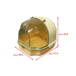 Semi-Enclosed Sifting Litter Box with High Sides Detachable Small Pet Toilet Open Top Litter Tray for Kitten