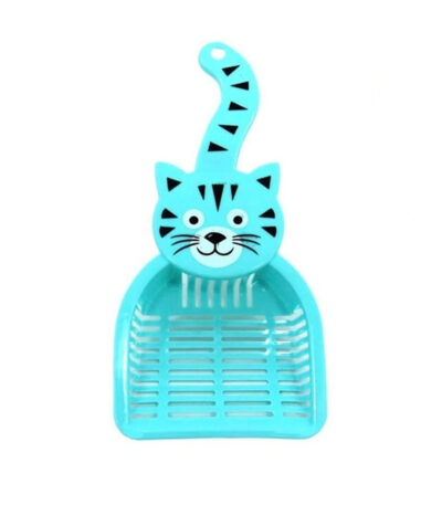 TaraPet Cat Face Shape Poop Scooper Cat Box Scooper Toilet Cleaning Spoons Non-Slip Cat Shape Handle Hollow Cat Sand Shovel for Cat