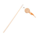 TaraPet Teaser Cat Toy Wooden with Tray & Feather Interactive Wand (Option 1)