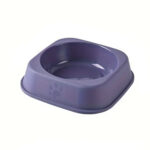 TaraPet Plastic Cat Food Bowl - Anti-Tip Cat Meal Plate with Cool Colors