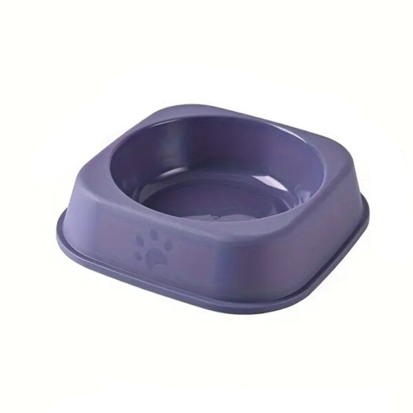 TaraPet Plastic Cat Food Bowl - Anti-Tip Cat Meal Plate with Cool Colors