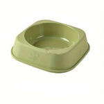 TaraPet Plastic Cat Food Bowl - Anti-Tip Cat Meal Plate with Cool Colors