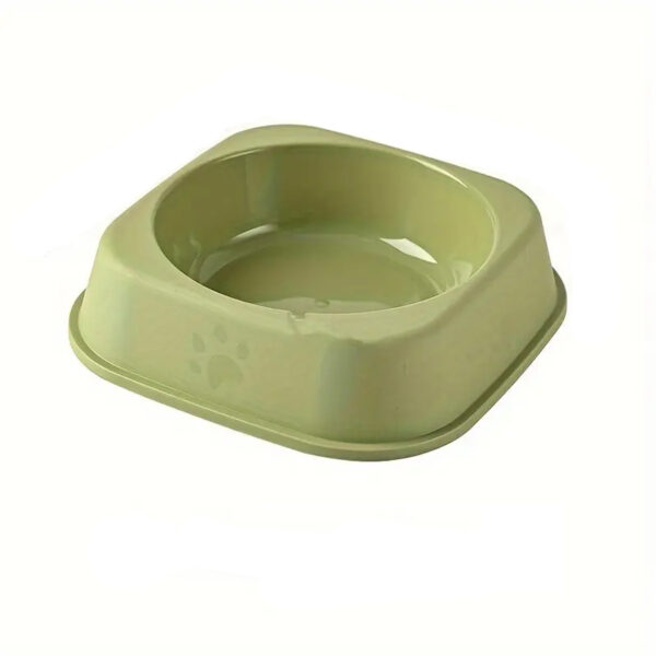 TaraPet Plastic Cat Food Bowl - Anti-Tip Cat Meal Plate with Cool Colors