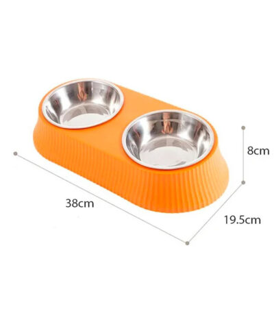 Pet Feeder for Cats and Small Dogs (Orange)