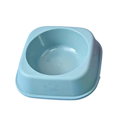 TaraPet Plastic Cat Food Bowl - Anti-Tip Cat Meal Plate with Cool Colors