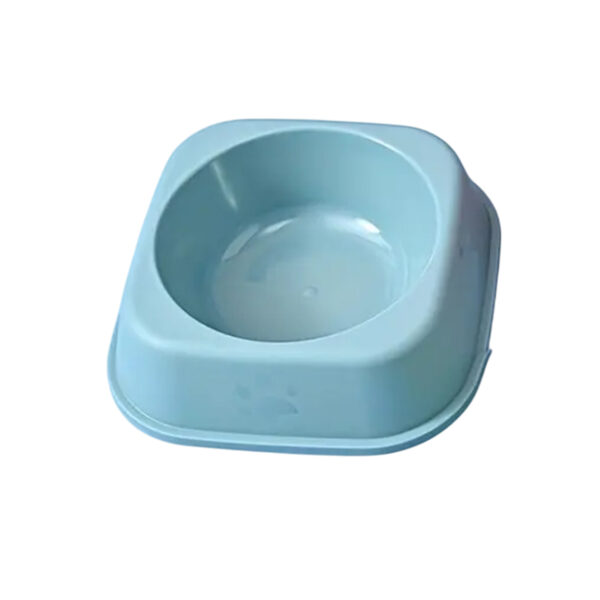 TaraPet Plastic Cat Food Bowl - Anti-Tip Cat Meal Plate with Cool Colors