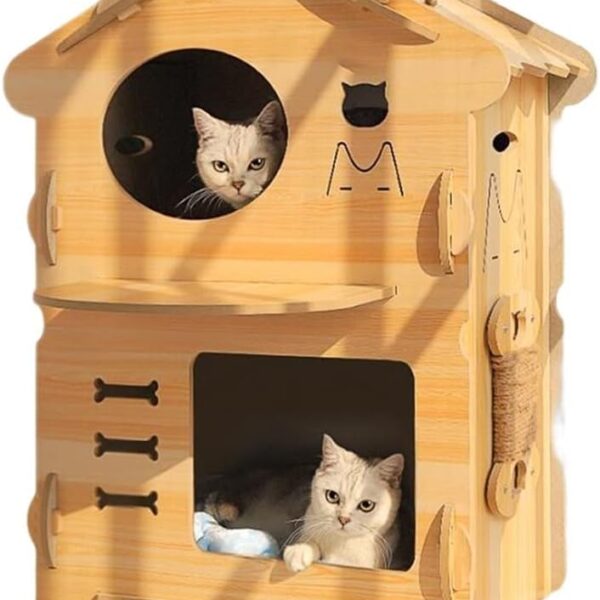 TaraPet Cat Villa Cat Nest Four Seasons Universal Villa Closed Cat House Indoor Pet Villa Cat House Cat House