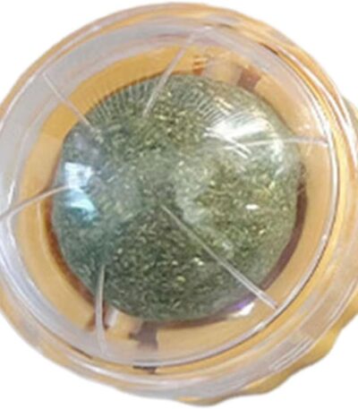 TaraPet Catnip Wall Ball Toy for Cats Stick-on Design Teeth Grinding Freshens Breath Cartoon Style Cat Toy (Yellow)