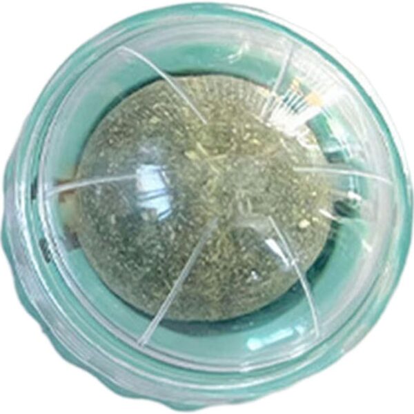 TaraPet Catnip Wall Ball Toy for Cats Stick-on Design Teeth Grinding Freshens Breath Cartoon Style Cat Toy (Green)