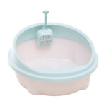 TaraPet Cat Litter Box Heighten Easy to Clean Sand Box Sturdy TaraPet Cat Litter Container Bedpan Privacy Pet Litter Tray for Small Animals Kittens Cats