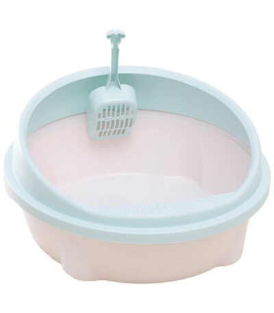 TaraPet Cat Litter Box Heighten Easy to Clean Sand Box Sturdy TaraPet Cat Litter Container Bedpan Privacy Pet Litter Tray for Small Animals Kittens Cats