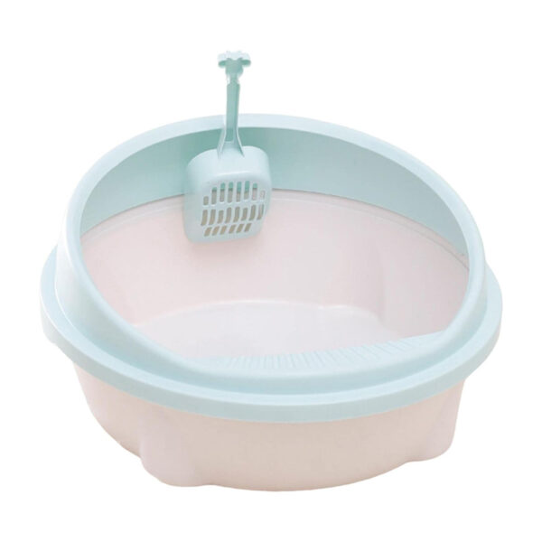TaraPet Cat Litter Box Heighten Easy to Clean Sand Box Sturdy TaraPet Cat Litter Container Bedpan Privacy Pet Litter Tray for Small Animals Kittens Cats