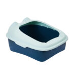 TaraPet Kitty Litter Box Comfortable Semi Closed Sturdy Kitten Potty Toilet TaraPet Kitty Litter Pan For Indoor Cats Cats Pet Toilet (Green