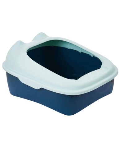 TaraPet Kitty Litter Box Comfortable Semi Closed Sturdy Kitten Potty Toilet TaraPet Kitty Litter Pan For Indoor Cats Cats Pet Toilet (Green