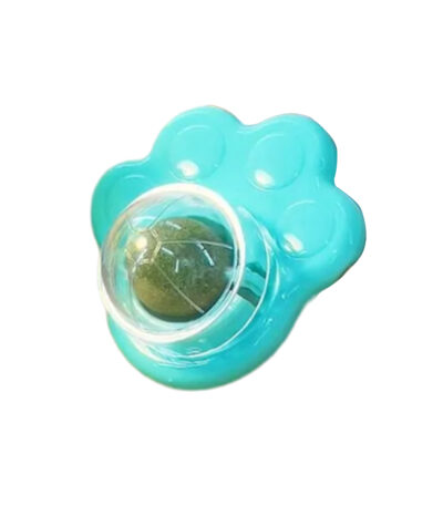 TaraPet Catnip Ball Cat Paw Shape Snack Ball Rotating Cat Edible Ball Fixed Nutrition Candy Ball Edible Snack Toy for Cats Dental Care (Green)