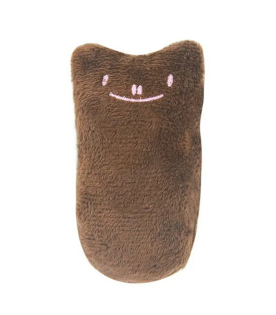TaraPet Cat Funny Face Catnip Plush Toys for Cat (Brown)