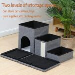Non-Slip Cat Stairs Steps with Storage