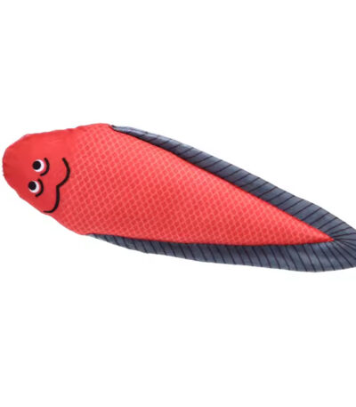 TaraPet Interactive Plush Fish Cat Toy with Crinkle Paper - Durable Polyester Blend