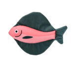 TaraPet Interactive Plush Fish Cat Toy with Crinkle Paper - Durable Polyester Blend
