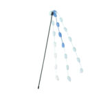 TaraPet Plush Ball Cat Teaser Wand Toy for Cats (Blue)