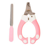 TaraPet Stainless Steel Professional Tool Nail Clipper Cutter with Nail File for Dog and Cat (Pink)
