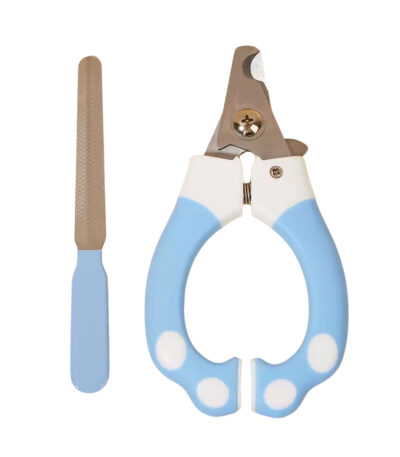 TaraPet Stainless Steel Professional Tool Nail Clipper Cutter with Nail File for Dog and Cat (Blue)